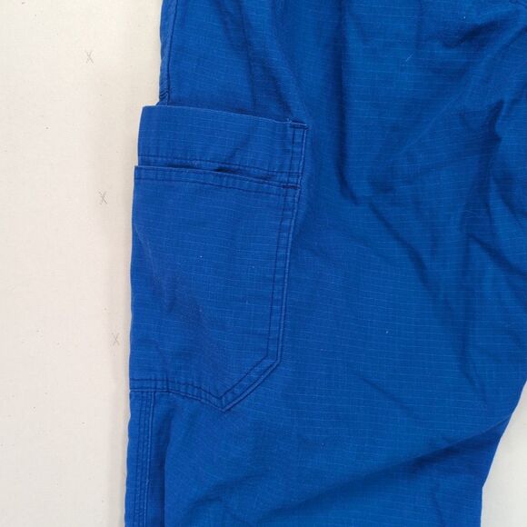 Carhartt Mens Scrub Pants Royal Blue Medium Ripstop Boot Cut 8-Pocket Cargo - Picture 7 of 11